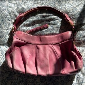 Pink B. Makowsky Leather Handbag